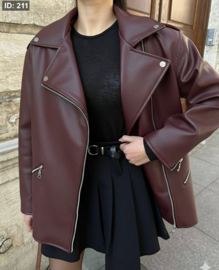 جاكيت جلد oversize