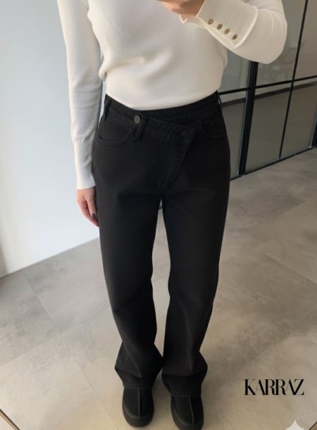 جينز خصر مايل